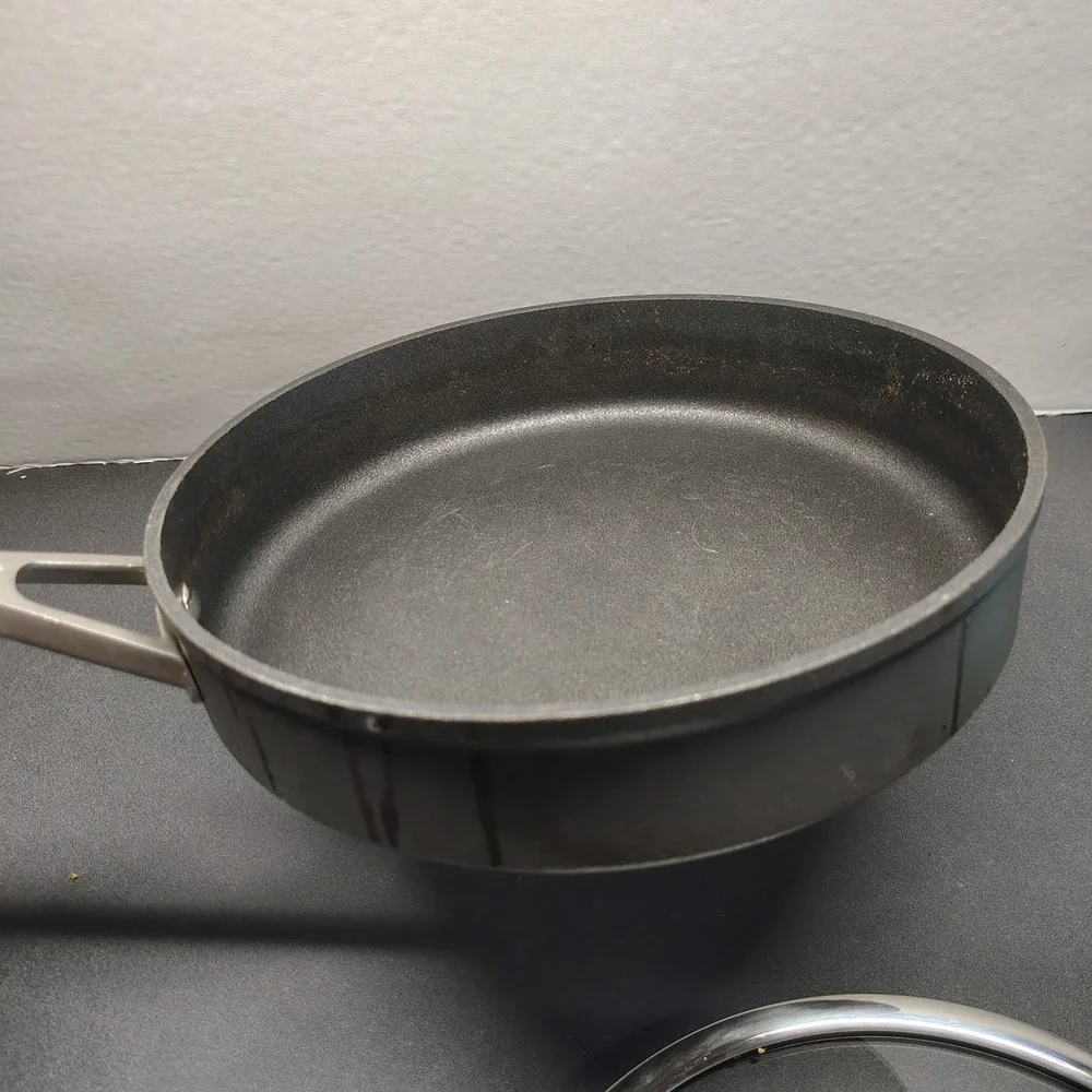 Ninja Foodi NeverStick Saute Pan Unisex 3QT Black Induction Cookware with Lid